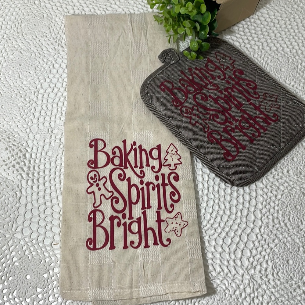 Pot holder& dish towel set NEW!